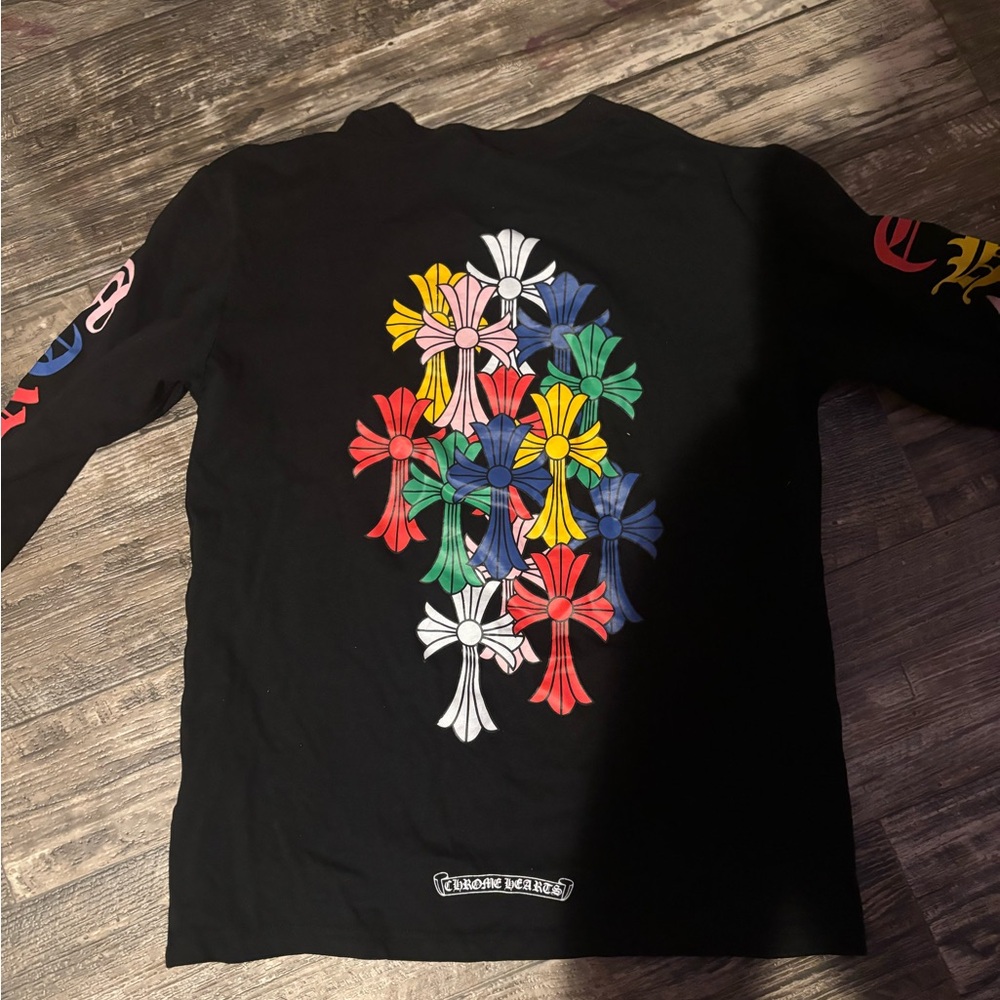 Chrome Hearts Black Long Sleeve with Multicolor Crosses - Picture 1 of 2